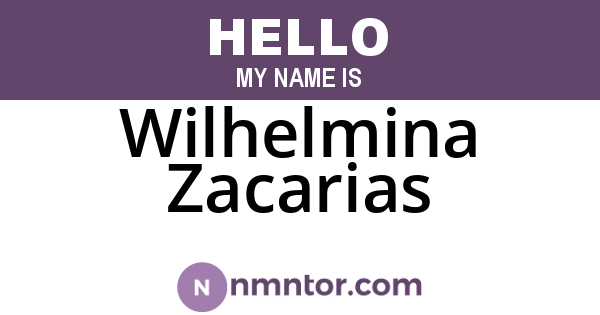 Wilhelmina Zacarias