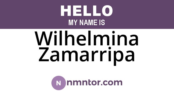 Wilhelmina Zamarripa