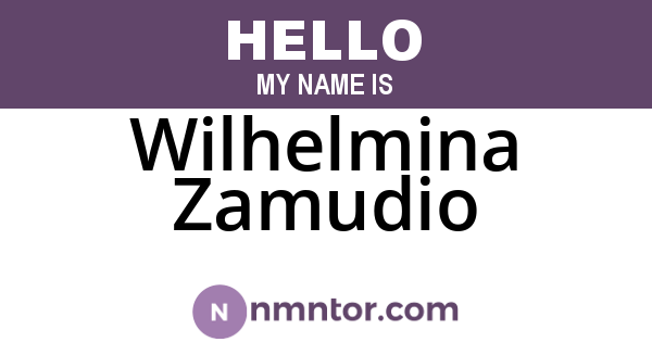 Wilhelmina Zamudio