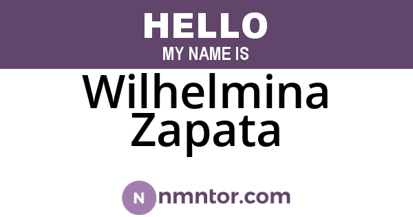 Wilhelmina Zapata