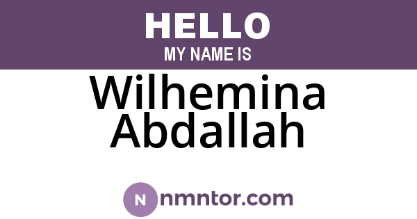 Wilhemina Abdallah
