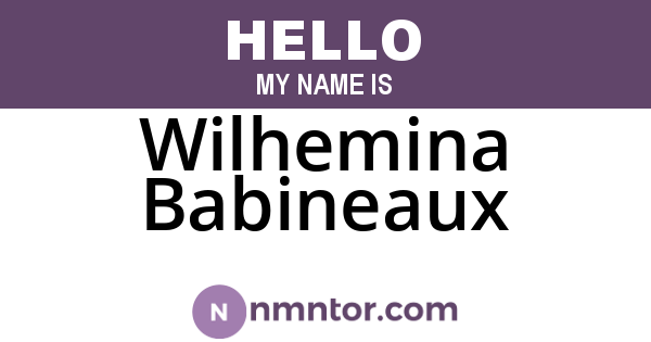 Wilhemina Babineaux