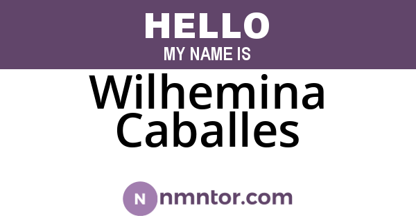 Wilhemina Caballes