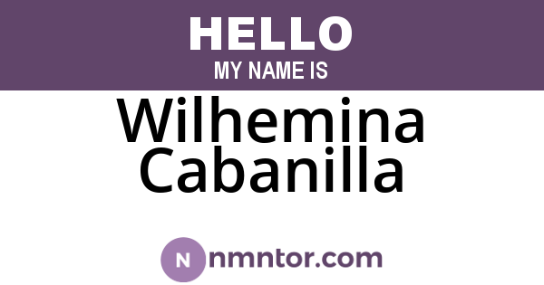 Wilhemina Cabanilla