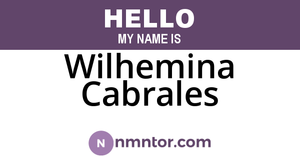 Wilhemina Cabrales