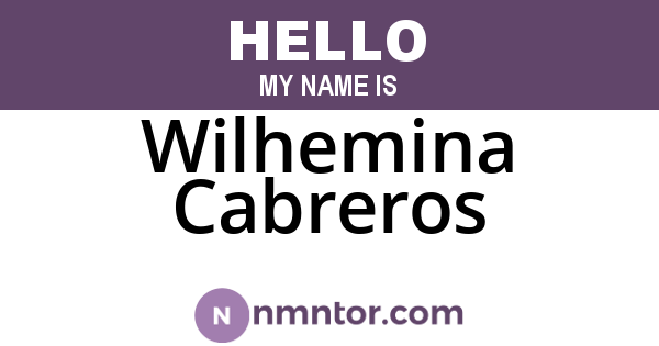 Wilhemina Cabreros