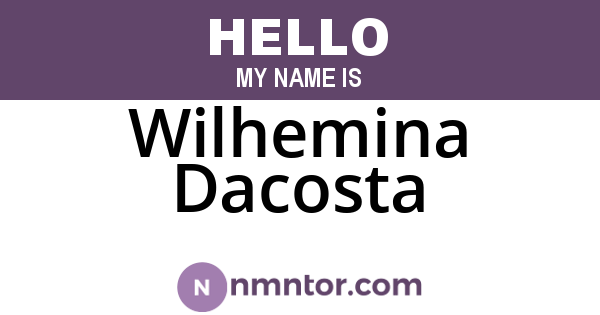 Wilhemina Dacosta