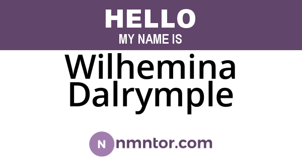 Wilhemina Dalrymple