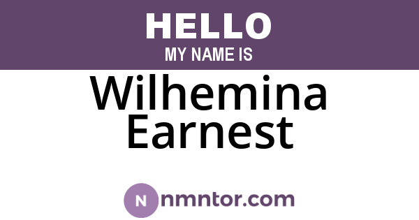 Wilhemina Earnest