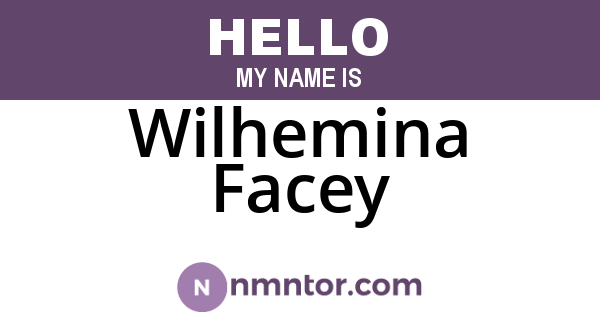 Wilhemina Facey