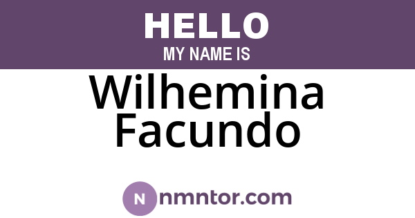 Wilhemina Facundo