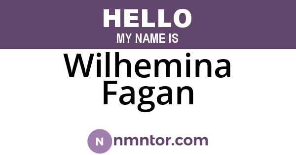 Wilhemina Fagan