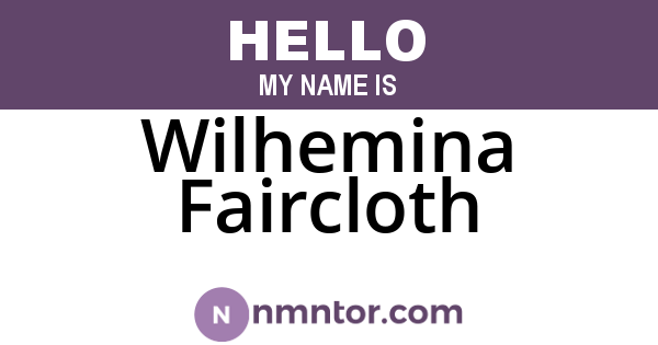 Wilhemina Faircloth