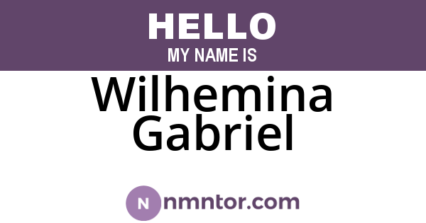 Wilhemina Gabriel