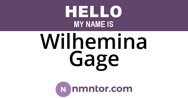 Wilhemina Gage