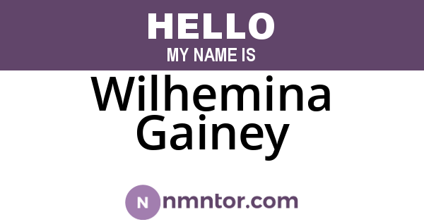 Wilhemina Gainey