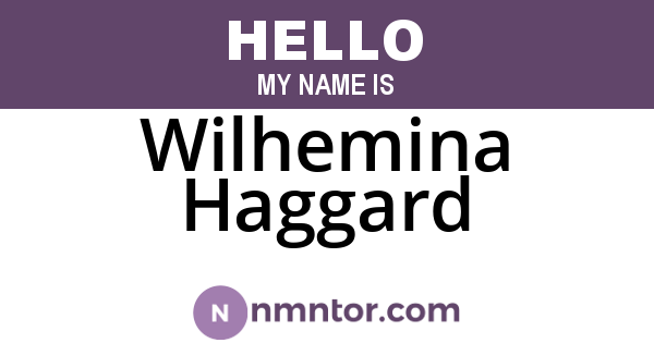 Wilhemina Haggard
