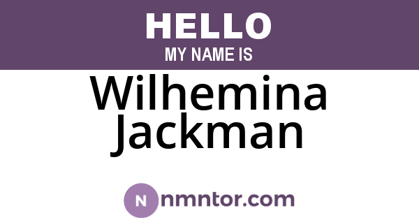 Wilhemina Jackman