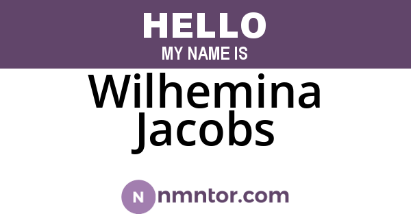 Wilhemina Jacobs
