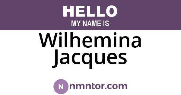 Wilhemina Jacques