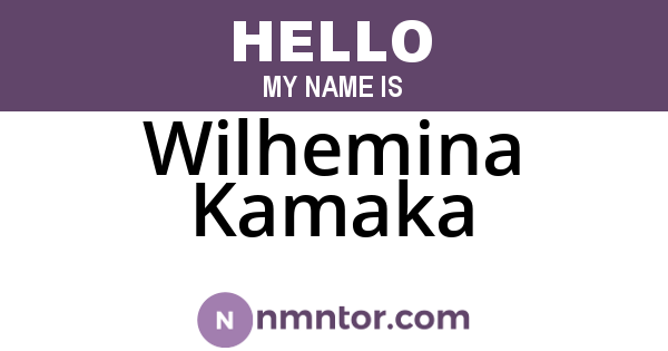 Wilhemina Kamaka
