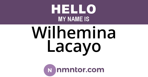 Wilhemina Lacayo