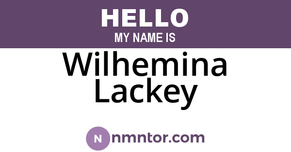 Wilhemina Lackey
