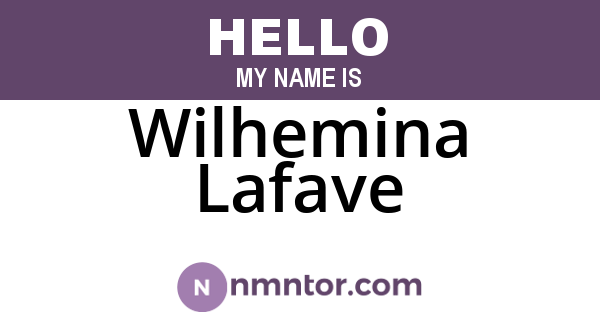 Wilhemina Lafave