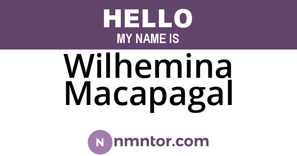 Wilhemina Macapagal