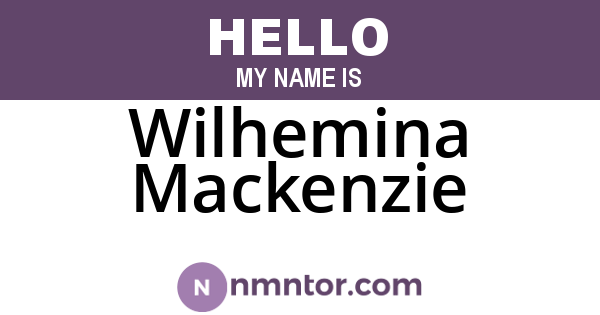 Wilhemina Mackenzie