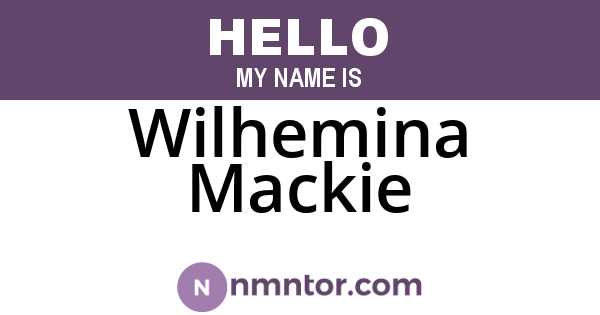 Wilhemina Mackie