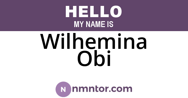 Wilhemina Obi