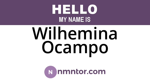 Wilhemina Ocampo