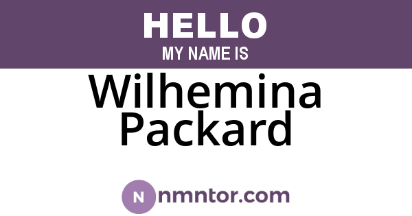 Wilhemina Packard