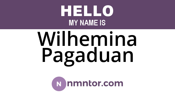 Wilhemina Pagaduan