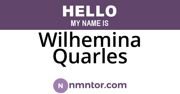 Wilhemina Quarles