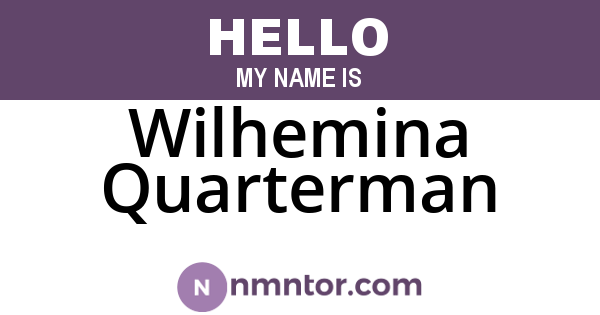 Wilhemina Quarterman