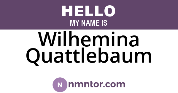 Wilhemina Quattlebaum