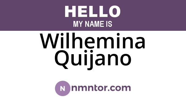 Wilhemina Quijano