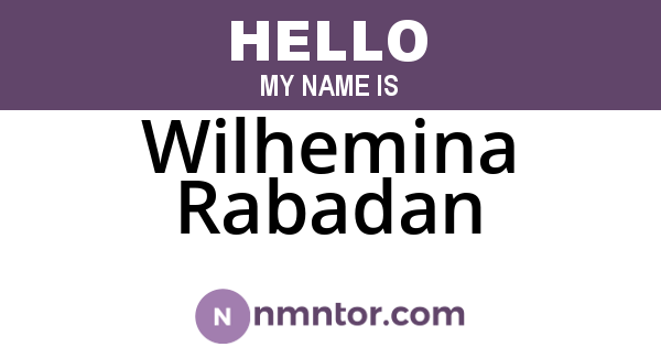 Wilhemina Rabadan