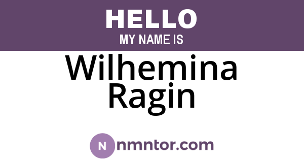 Wilhemina Ragin