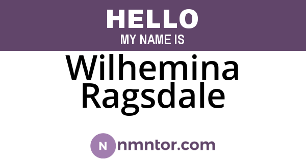 Wilhemina Ragsdale