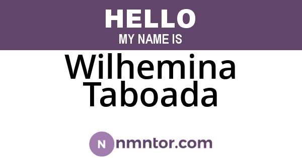 Wilhemina Taboada