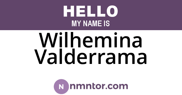 Wilhemina Valderrama