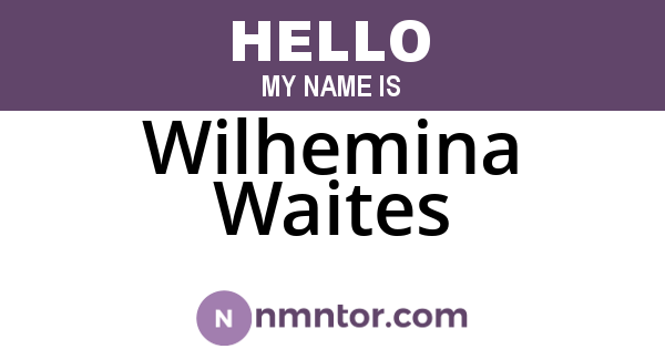Wilhemina Waites