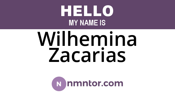 Wilhemina Zacarias