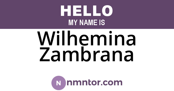 Wilhemina Zambrana