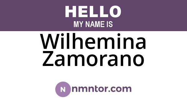 Wilhemina Zamorano