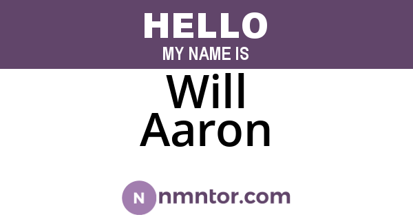 Will Aaron