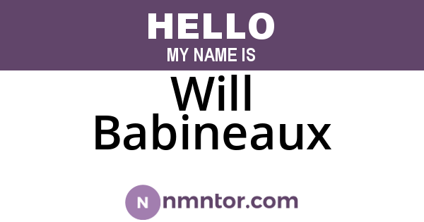 Will Babineaux